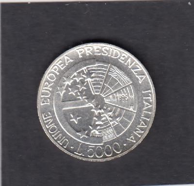 Beschrijving: 5.000 Lire EU PRESIDENT 